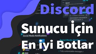 Discord Sunucusu İçin Gerekli Botlar Discord En İyi Botlar [upl. by Leiruh772]