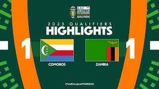 Comoros 🆚 Zambia  Highlights  TotalEnergiesAFCONQ2023  MD6 Group H [upl. by Yluj828]