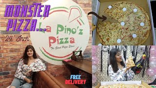 MONSTER PIZZA  Biggest pizza  La pinoz Pizza  Sheetal Choudhary [upl. by Sileray397]