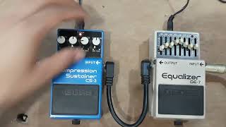 Compressor Boss Cs3Equalizer Boss Ge7som clean [upl. by Marysa]