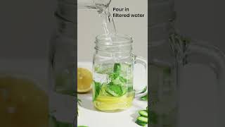 Detox water recipe for weight loss  cucumber lemon mint [upl. by Mcarthur]