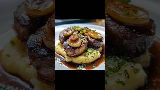 Ossobuco with Potato Purée Shallot Leek and DemiGlace Recipe recipe shorts cooking food [upl. by Laforge]