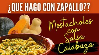 AHORRA💲 Mostacholes con 🎃✨ salsa de calabaza Calabaza zapallo pasta [upl. by Ardekan]