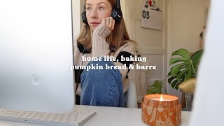 Home Life Baking Pumpkin Bread amp Barre  Rhiannon Ashlee Vlogs [upl. by Anirtep]