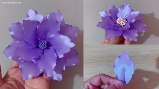 DIY Satin Ribbon flowers  How to make ribbon Flowers  Ribbon decoration ideas [upl. by Naux]