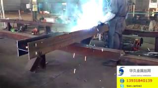 Steel Fabrication How To Weld Steel Plate Into Specific Steel Beam Post [upl. by Knah]