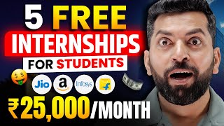 Best Internship Opportunity of 2024  Top 5 Internships for Students  Free Government Internships [upl. by Clay]