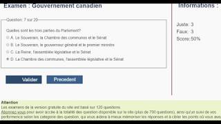 Examen de citoyenneté Canadienne [upl. by Isej]