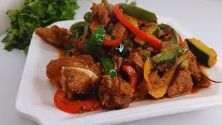 Beef and Peppers Stir fry Recipe How to Cook Beef at Home [upl. by Eniluqcaj749]