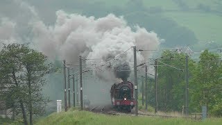 5972 Hogwarts Castle Olton Hall on fine form on The Wizards Express  7th June 2014 [upl. by Joris]