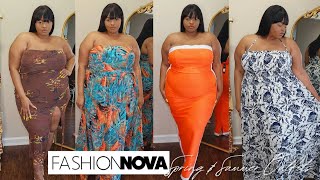 Fashion Nova Curve Summer Strapless Dresses Try On Haul  Strapless Bra Must Haves  Victoria Lashay [upl. by Rieger]