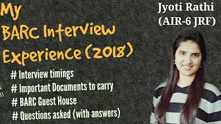 BARC Interview experienceBARC interview questions BARC exam preparationBARC interview chemistry [upl. by Greysun]