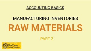 Raw Materials Inventory Part 2 [upl. by Eyar]