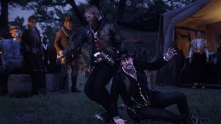 Drunk singing Arthur throws Dutch out of the camp [upl. by Porcia]