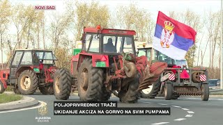 Poljoprivrednici nastavljaju proteste blokirane saobraćajnice u Vojvodini [upl. by Ordnazil665]