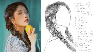 ✍🏻 quotHAIRquot REFERENCE TUTORIAL   IU  PLAIT amp TIE HAIR ✍🏻 [upl. by Eiznekcam230]