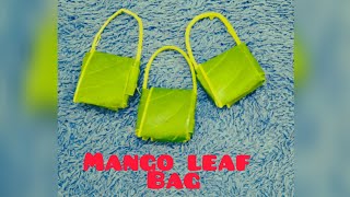 Mango leaf bag makingmango leaf craft shorts [upl. by Mehetabel492]