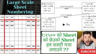 12500 Scale Cadastral Large Scale Sheet Numbering🌏️🛰️🗺️ [upl. by Allez]