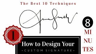 The Best Signature Examples with 10 Techniques  How to Draw Custom Signature [upl. by Kwapong]