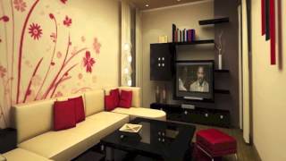 Elegant And Bold Red And White Living Room Furniture [upl. by Anivram]