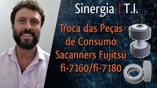 Troca das Peças de Consumo Scanners Fujitsu fi7160  fi7180 [upl. by Aneerak197]