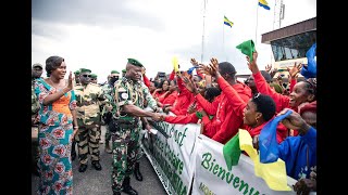 Rencontre populaire avec le Président de la Transition à la Place de lindépendance à Tchibanga [upl. by Assyn]