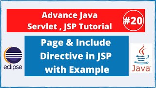 20 Page amp Include Directive in jsp with example  Advance Java Servlet Jsp Tutorial [upl. by Poler]