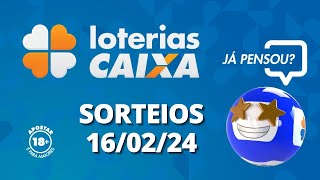 Loterias CAIXA  16022024 [upl. by Chandless]