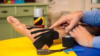 Sprunggelenk tapen ✅ Kinesio Tape am Knöchel [upl. by Tartan1]