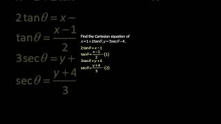 💯 Convert Parametric Equations of Ellipses to Cartesian Equations [upl. by Iliak]