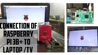 Connection of raspberry pi with laptop and tv with amp without hdmi cable [upl. by Anyotal956]