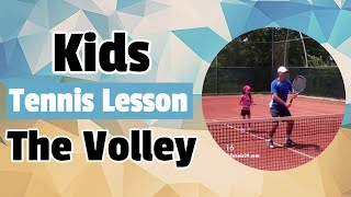 Practicing the Volley  Kids Tennis Lesson [upl. by Rahmann]