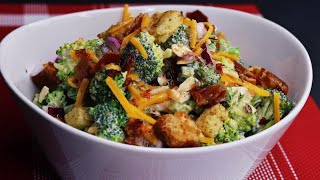 Quick and Simple Delicious Broccoli Salad [upl. by Uyekawa604]