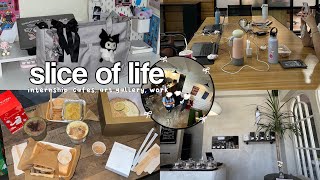 slice of life 🎀 internship vlog productive days aesthetic cafes food art gallery work vlog [upl. by Chalmers898]