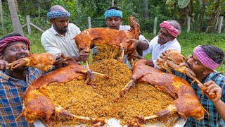 INSIDE MUTTON BIRYANI  Full Goat Mutton Cooking with Stuffed Biryani  Mutton Inside Biryani Recipe [upl. by Eenhat131]