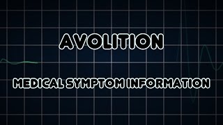 Avolition Medical Symptom [upl. by Sutniuq]