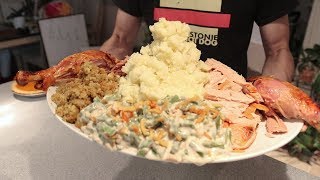 Largest Plate of Thanksgiving Food Ever [upl. by Enitsenrae]