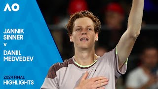 Jannik Sinner v Daniil Medvedev Highlights  Australian Open 2024 Final [upl. by Ylrebmit]