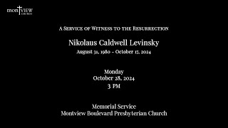 Nikolaus Caldwell Levinsky Memorial [upl. by Sobel]