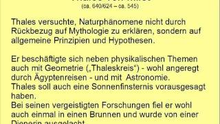 Geschichte Ionische Naturphilosophie  Thales Anaximander Anaximenes [upl. by Killie]