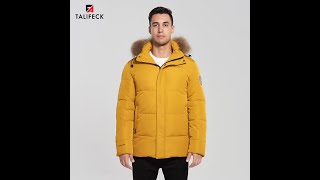 2020 Men Winter Parka Thick Cotton Coat Hooded Jacket Parka Real Raccoon Fur Alaska Parkas Men [upl. by Ajtak]