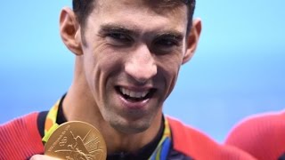 Phelps wins 23rd gold medal in final Olympic race [upl. by Pippa]