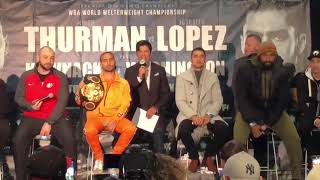 FACE OFF Keith Thurman vs Josesito Lopez  EsNews [upl. by Staal]