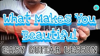 What Makes You Beautiful Easy Guitar Lesson [upl. by Nnyloj]