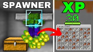 Easy Zombie amp Skeleton SPAWNER Farm Minecraft Tutorial [upl. by Wahl]