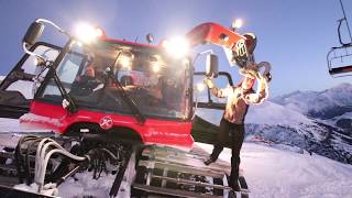 PistenBully 600w snow cat adventure Alpe dHuez [upl. by Navets]