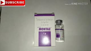 Montaz 1g injection RxCeftriaxoneamp Tazobactam Usesside effects [upl. by Hausmann561]