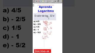 Aprenda Logaritmo O valor de log14 32 é [upl. by Howund]