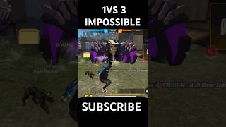 1VS3 IMPOSSIBLE CHALLENGE 😱💥shorts ffshorts viralvideo freefireclipsviralshorts [upl. by Clemmy]