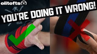 How To Wrap Your Wrists For Powerlifting  eliteftscom [upl. by Sandro]